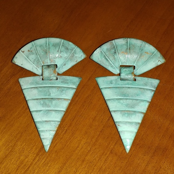 Handcrafted Metal Earrings - Picture 1 of 2